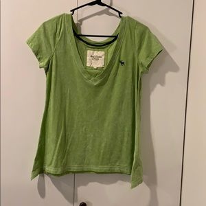 Abercrombie Green Asymmetrical Tee Shirt